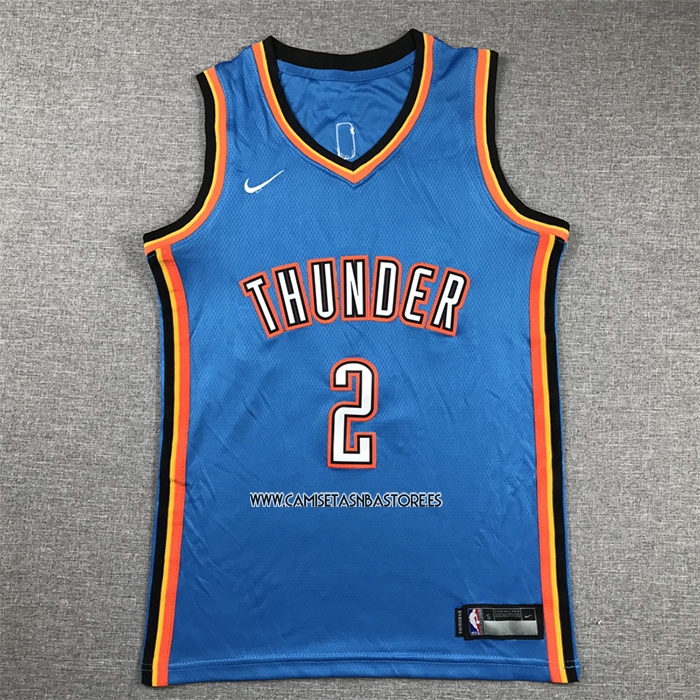 Shai Gilgeous-Alexander NO 2 Camiseta Nino Oklahoma City Thunder Icon Azul